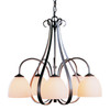 Sweeping Taper 5 Arm Chandelier by Hubbardton Forge (101445)