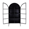 Butler Specialty Company Worthington 77 in. H Iron and Glass Accent 2 Door Storage Cabinet, Black (5865330)