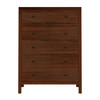 Nora 36 in W Rectangular Wood 5 Drawer Tall Dresser, Walnut (5944489)