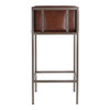 Butler Specialty Company Dennis 31 in. Seat Height Leather and Iron Accent Stool with Low Back, Brown (5907344)
