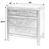 Nora 25 in W Rectangular Wood 3 Drawer Nightstand, White (5848477)