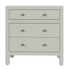 Nora 25 in W Rectangular Wood 3 Drawer Nightstand, Sage Green (5848480)