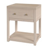 Nora 21 in W Rectangular Wood 1 Drawer Small Nightstand with Lower Open Shelf, Taupe (5945450)