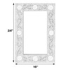 Butler Specialty Company Vivienne 16 in. W x 24 in. H Rectangular Bone Inlay Horizontal or Vertical Hanging Accent Wall Mirror, Green, White (1855327)