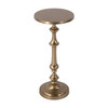 Butler Specialty Company Bartel 10.25 in. W Round Metal Pedestal Base End Table, Antique Gold (5923226)