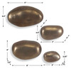 Set In Stone Brass Outdoor Wall Art Set/4 (04389)