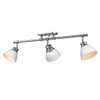 Duncan 3-Light Semi-Flush - Track Light in Pewter with Matte White (3602-3SF PW-WHT)