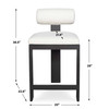 Bolster Back White Outdoor Counter Stool (53045)