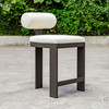 Bolster Back White Outdoor Counter Stool (53045)