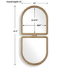 Uttermost Jacques Art Deco Gold Mirror (08282)