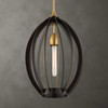 Darby 1 Light Architectural Oval Pendant (21647)