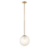 Ripple 1 Light Frost Glass Pendant (21643)