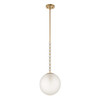 Ripple 1 Light Frost Glass Pendant (21643)