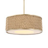 Pinchot 4 Light Rattan Drum Pendant (21632)