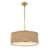 Pinchot 4 Light Rattan Drum Pendant (21632)