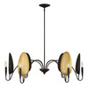 Warwick 6 Light Matte Black Chandelier (21405)