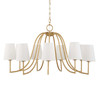 Seville 9 Light Gold Chandelier (21399)