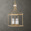 Montreal 4 Light Brass Lantern Pendant (21644)