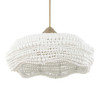 Biddeford 5 Light White Beaded Pendant (21631)