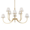 Poppins 8 Light Brass Chandelier (21406)