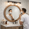 Uttermost Frontier Round Wood Mirror (08322)
