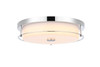 Elegant Furniture and Lighting Kolson 16 Inch Led Flush Mount In Chrome (LD304F16C)