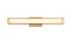 Elegant Furniture and Lighting Aden 24 Inch Led Wall Sconce In Satin Gold (LD301W24SG)