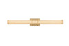 Elegant Furniture and Lighting Ivaan 31 Inch Led Wall Sconce In Satin Gold (LD302W31SG)