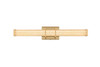 Elegant Furniture and Lighting Ivaan 24 Inch Led Wall Sconce In Satin Gold (LD302W24SG)