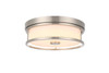 Elegant Furniture and Lighting Kolson 12 Inch Led Flush Mount In Polished Nickel (LD305F12PN)