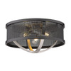 Colson Flush Mount - 15" (with Shade) in Pewter (3167-FM15 PW-BLK)