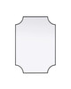 Elegant Furniture and Lighting Notched Metal Mirror 30X42 Inch In Black (MR3D3042BLK)