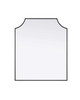 Elegant Furniture and Lighting Notched Metal Mirror 30X36 Inch In Black (MR3B3036BLK)