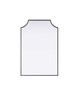 Elegant Furniture and Lighting Notched Metal Mirror 24X36 Inch In Black (MR3B2436BLK)