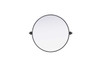 Elegant Furniture and Lighting Amoura 24X24 Pivot Mirror In Black (MR6G24BLK)
