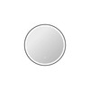 Elegant Furniture and Lighting 28 Round Led Front And Backlit Wall Mirror In Black (MRE6B28BK)