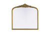 Elegant Furniture and Lighting Naomi Vintage Resin Mirror 36X36 In Antique Brass (MR7F3636AB)