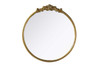 Elegant Furniture and Lighting Naomi Vintage Resin Mirror 42X45 In Antique Brass (MR7G42AB)