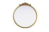 Elegant Furniture and Lighting Naomi Vintage Resin Mirror 36X38 In Antique Brass (MR7G36AB)
