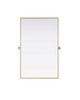 Elegant Furniture and Lighting Amoura 48X30 Pivot Mirror In Brass (MR6H4830BRA)