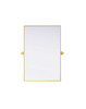 Elegant Furniture and Lighting Amoura 24X36 Pivot Mirror In Brass (MR6H2436BRA)