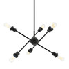 Axel 6 Light Chandelier in Matte Black (1945-6 BLK)