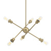 Axel 6 Light Chandelier in Olympic Gold (1945-6 OG)