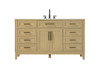 Elegant Furniture and Lighting 60 Inch Single Bathroom Vanity In Honey Brown (VF82560MHB)