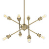 Axel 8 Light Chandelier in Olympic Gold (1945-8 OG)