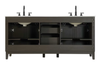 Elegant Furniture and Lighting 72 Inch Double Bathroom Vanity In Mocha Brown (VF82572DMMB)