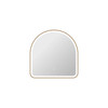 Elegant Furniture and Lighting 30 Inch Arch Led Front And Backlit Wall Mirror In Satin Gold (MRE6D3030SG)