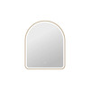 Elegant Furniture and Lighting 42 Inch Arch Led Front And Backlit Wall Mirror In Satin Gold (MRE6D3342SG)
