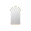 Elegant Furniture and Lighting 36 Inch Arch Led Front And Backlit Wall Mirror In Satin Gold (MRE6D2236SG)