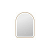 Elegant Furniture and Lighting 30 Inch Arch Led Front And Backlit Wall Mirror In Satin Gold (MRE6D2230SG)